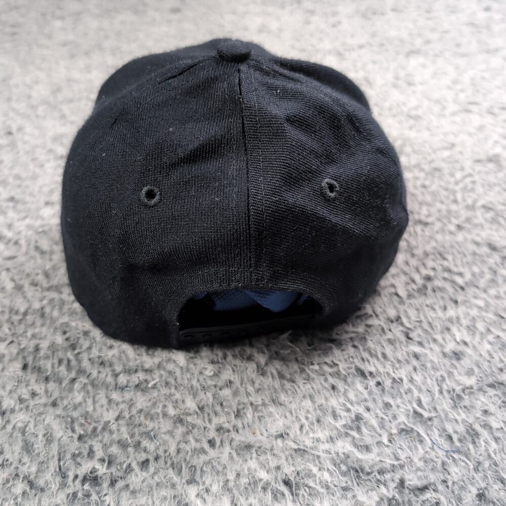 Vintage US Navy Snapback Hat Cap Black OSFA Embroidered Made In USA Adjustable - Picture 3 of 6